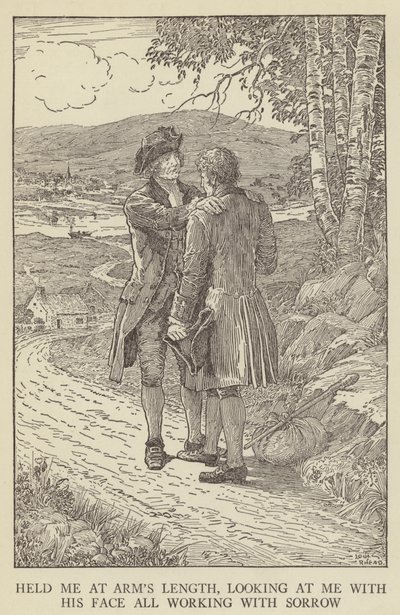 Ilustración de Secuestrado por Robert Louis Stevenson de Louis John Rhead