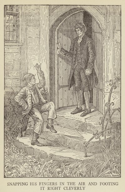 Ilustración de Secuestrado por Robert Louis Stevenson de Louis John Rhead