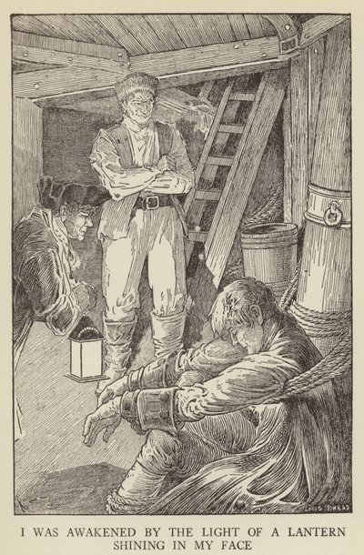 Ilustración de Secuestrado por Robert Louis Stevenson de Louis John Rhead