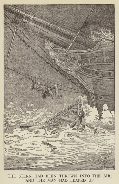 Ilustración de Secuestrado por Robert Louis Stevenson de Louis John Rhead