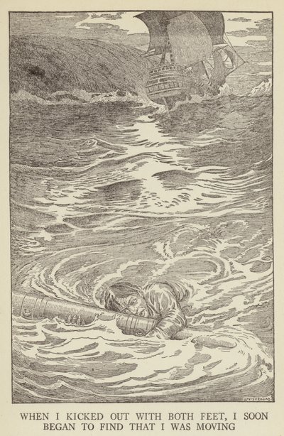 Ilustración de Secuestrado por Robert Louis Stevenson de Louis John Rhead