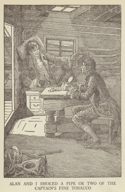 Ilustración de Secuestrado por Robert Louis Stevenson de Louis John Rhead