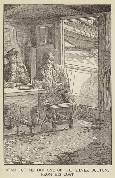 Ilustración de Secuestrado por Robert Louis Stevenson de Louis John Rhead