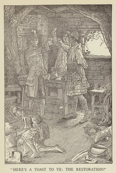 Ilustración de Secuestrado por Robert Louis Stevenson de Louis John Rhead