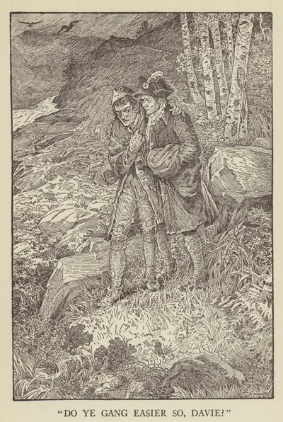 Ilustración de Secuestrado por Robert Louis Stevenson de Louis John Rhead