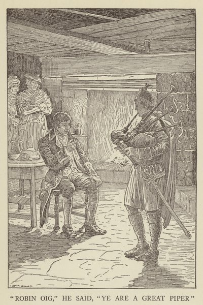 Ilustración de Secuestrado por Robert Louis Stevenson de Louis John Rhead