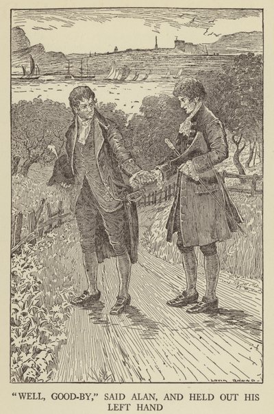 Ilustración de Secuestrado por Robert Louis Stevenson de Louis John Rhead
