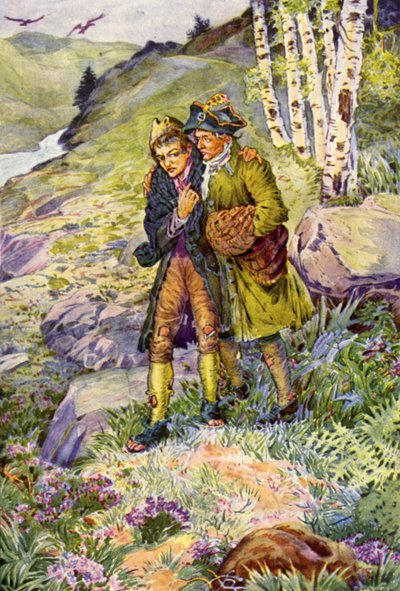 Ilustración de Secuestrado por Robert Louis Stevenson de Louis John Rhead