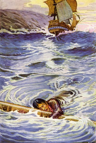 Ilustración de Secuestrado por Robert Louis Stevenson de Louis John Rhead