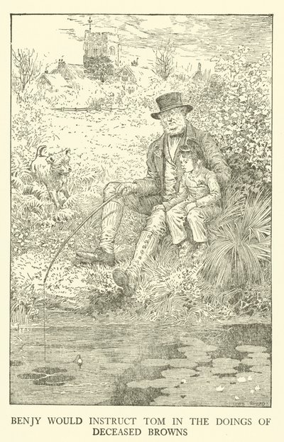 Ilustración para los Días de Escuela de Tom Brown de Louis John Rhead