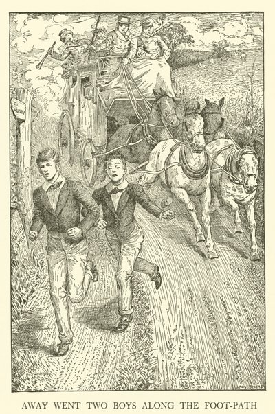 Ilustración de Los Días de Escuela de Tom Brown de Louis John Rhead