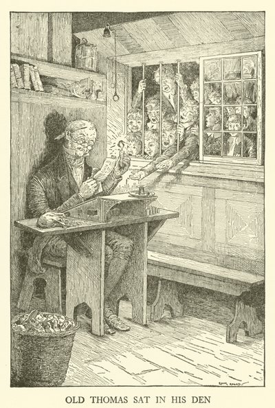 Ilustración para los Días de Escuela de Tom Brown de Louis John Rhead