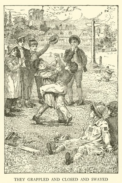 Ilustración para Los Días de Escuela de Tom Brown (grabado) de Louis John Rhead