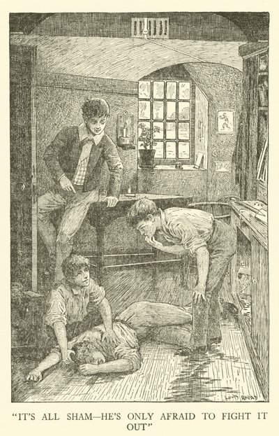 Ilustración para Los Días de Escuela de Tom Brown de Louis John Rhead