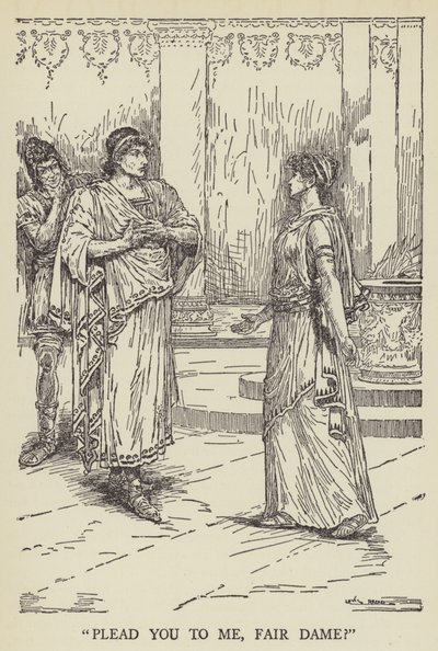 ¿Me suplicas, bella dama? de Louis John Rhead