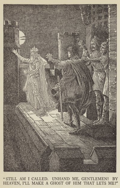 ¡Aún me llaman, suéltenme, caballeros! ¡Por el cielo, haré un fantasma de quien me detenga! de Louis John Rhead