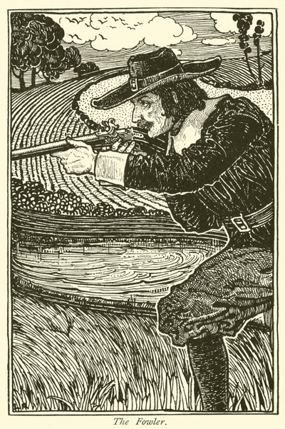 El cazador (grabado) de Louis John Rhead