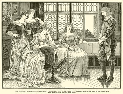 El Palacio Hermoso, Discreción, Prudencia, Piedad y Caridad de Louis John Rhead