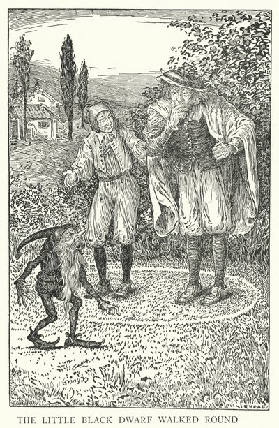 El pequeño enano negro caminó alrededor de Louis John Rhead