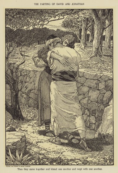 La despedida de David y Jonatán de Louis John Rhead