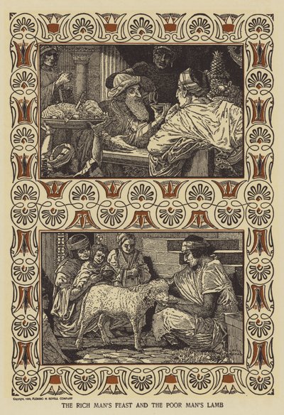 El banquete del hombre rico y el cordero del hombre pobre de Louis John Rhead