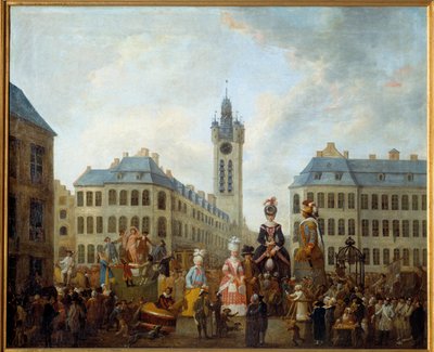La familia del gran guante de Douai de Louis Joseph  Watteau