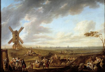 Vista de Lille tomada desde el dios de Marcq. de Louis Joseph  Watteau