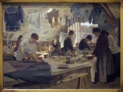 Taller del destripador en Trouville de Louis Joseph Anthonissen