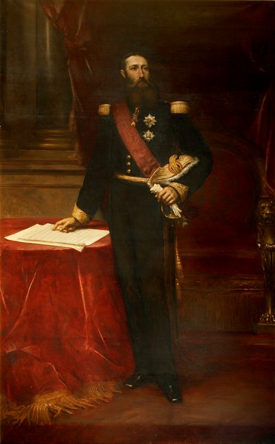 Retrato de Leopoldo II 1835-1909, Rey de los Belgas, c. 1870 de Louis Joseph Gallait
