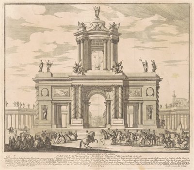 La Segunda Máquina para la Chinea de 1745: Arco Triunfal para el Retorno del Rey Carlos de Borbón a Nápoles de Louis Joseph Le Lorrain