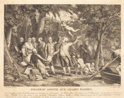 Mirabeau llega a los Campos Elíseos de Louis Joseph Masquelier after Jean Michel Moreau
