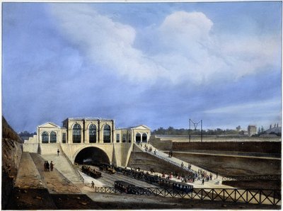 Ferrocarril de París a Saint Germain - en “París en 1837” de Arnout de Louis Jules Arnout