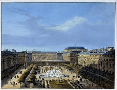 El jardín del Palais-Royal - en “París en 1837” de Arnout de Louis Jules Arnout