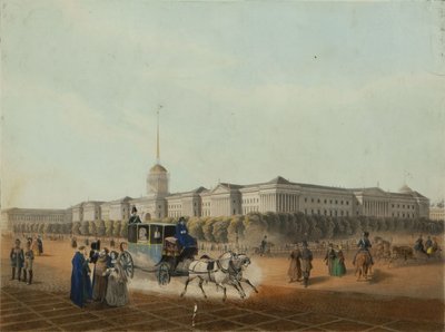 El Almirantazgo en San Petersburgo, finales de 1840s de Louis Jules Arnout