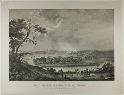 Vista de una parte de Moscú y sus alrededores de Louis Julien Jacottet