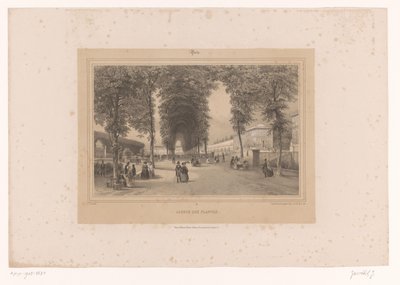 Vista del Jardin des Plantes
Jardin des Plantes (título en el objeto)
Rostros en París y sus alrededores (título de la serie)
París (título de la serie en el objeto) de Louis Julien Jacottet