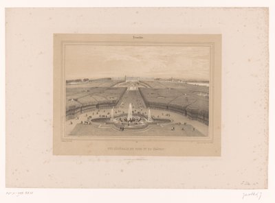 Vista de los jardines de Versalles
Vue générale du Parc et du Château (título en el objeto)
Vistas de París y sus alrededores (título de la serie)
Versalles (título de la serie en el objeto) de Louis Julien Jacottet