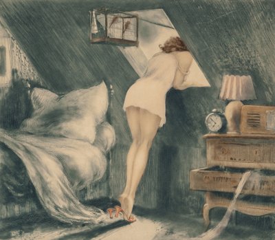Habitación en el ático, 1940 de Louis Justin Laurent Icart