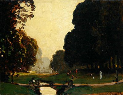 El pequeño Fulda en el parque Karlsaue, Kassel de Louis Kolitz