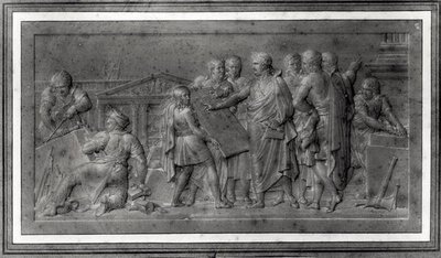 Mejoras para París, estudio para un bajorrelieve, principios del siglo XIX de Louis Lafitte