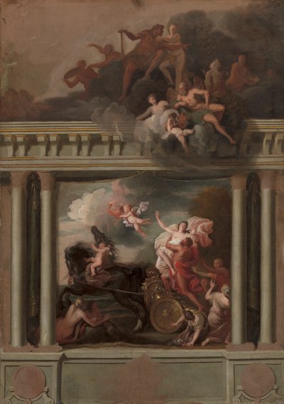 El rapto de Proserpina, diseño para la escalera de Devonshire House, Londres de Louis Laguerre