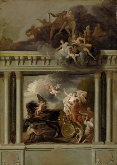 El rapto de Proserpina, diseño para la escalera de Devonshire House, Londres de Louis Laguerre