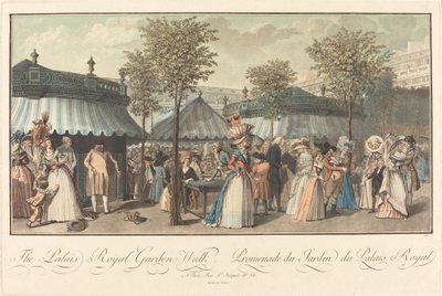El Palais Royal - Paseo del Jardín de Louis Le Coeur after Claude Louis Desrais