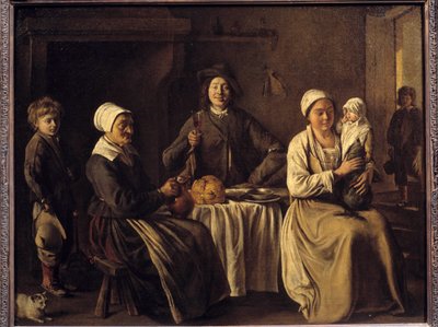 El regreso del bautismo o La familia feliz de Louis le Nain