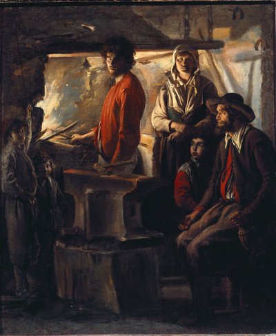 El herrero en su fragua de Louis le Nain