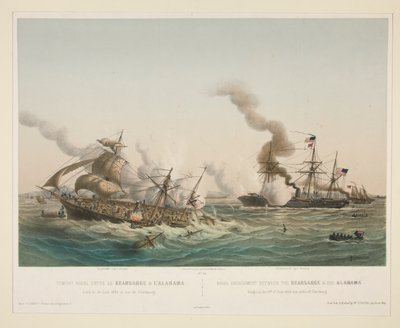 Combate naval entre el Kearsage y el de Louis Le Breton