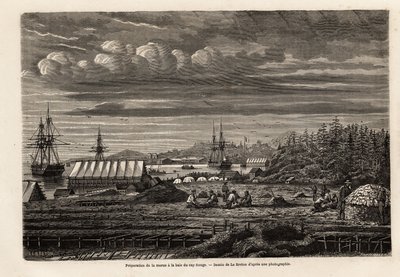Preparación del bacalao en la bahía de Cap Rouge de Louis Le Breton