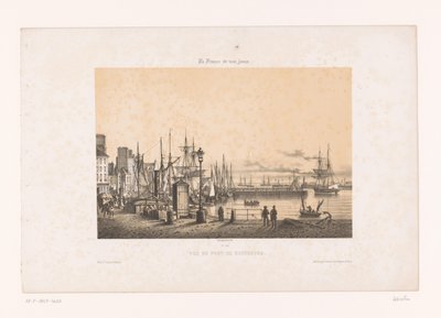 Vista del puerto de Cherburgo
Vue du port de Cherbourg (título en el objeto)
Francia contemporánea (título de la serie)
La France de nos jours (título de la serie en el objeto) de Louis Le Breton