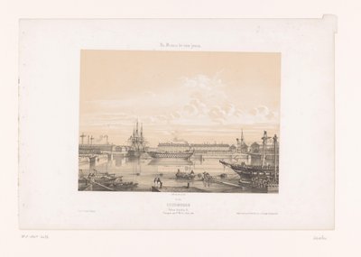 Vista del Bassin Napoléon III cerca del puerto de Cherburgo
Cherburgo. Bassin Napoléon III (título en el objeto)
Francia contemporánea (título de la serie)
La France de nos jours (título de la serie en el objeto) de Louis Le Breton