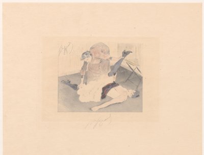 Ejercicio de flexibilidad de un bailarín de cancán
Brisement à terre de Louis Legrand (signed by artist)